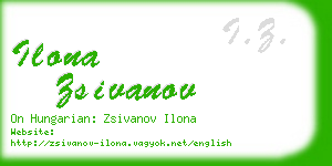 ilona zsivanov business card